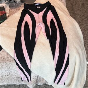 Mugler Black and Pink Design Pants